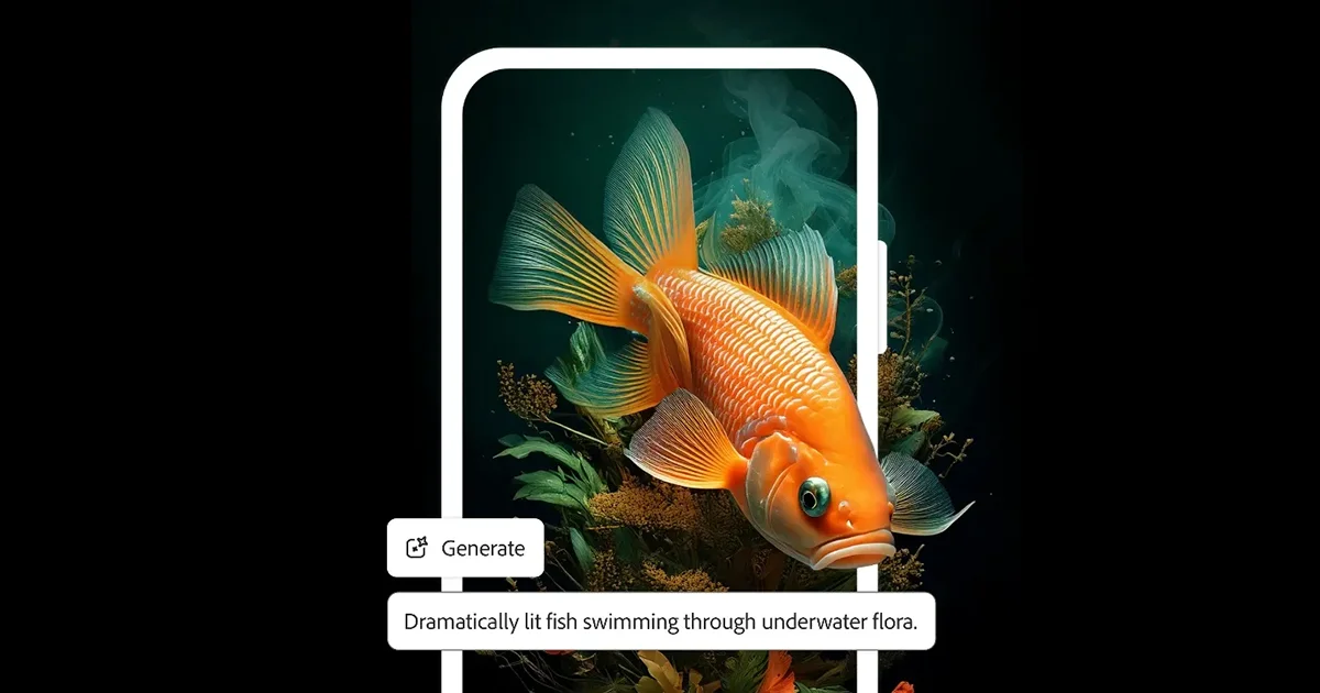 Ein Fisch in der Adobe KI App